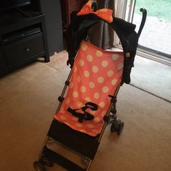 Folding Minnie Mouse Stroller 