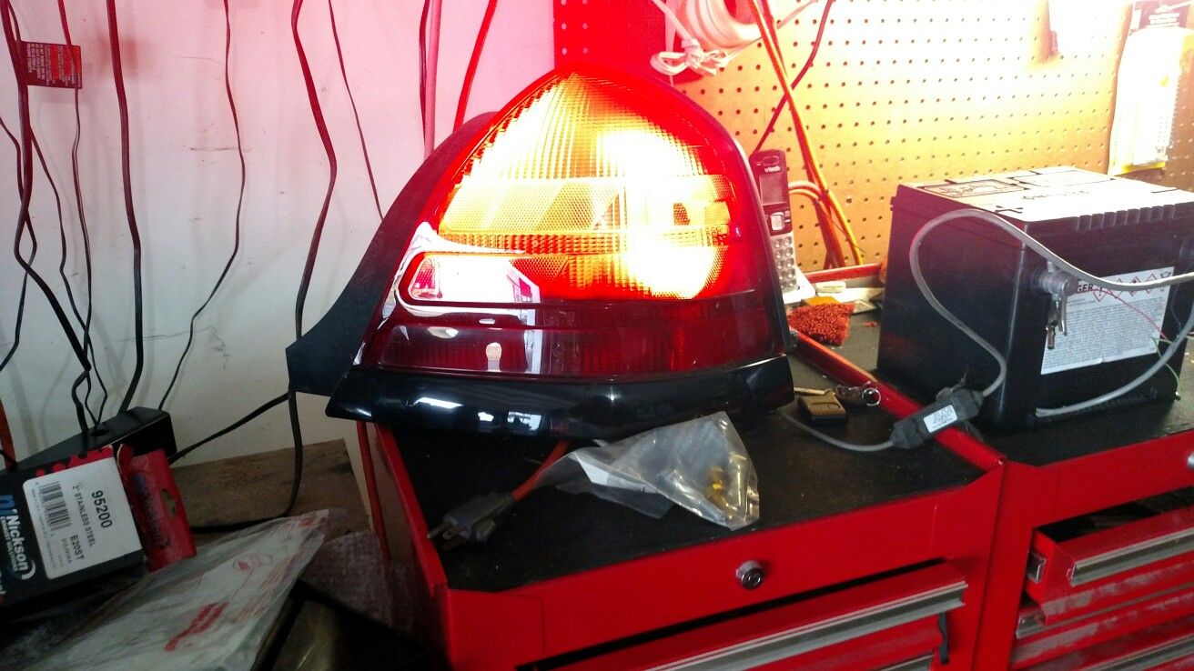 Ford crown Vic taillights with strobe lights