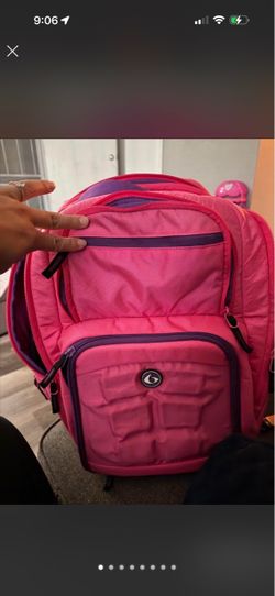 6 Pack Fitness Meal Prep Backpack Pink