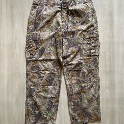 Vintage 90s Master Sportsman Camo Cargo Pants Hunting Realtree XL