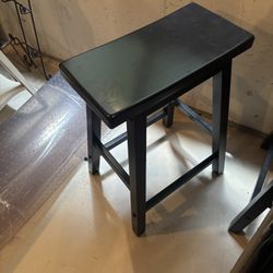 2 Saddle Stools-black