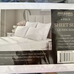 Queen Size 4 Pc Sheet Set