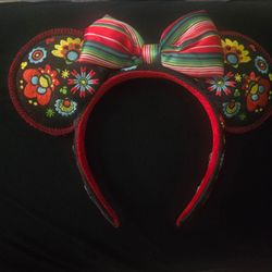 Disney  Mexico Floral & Serape Minnie Ears