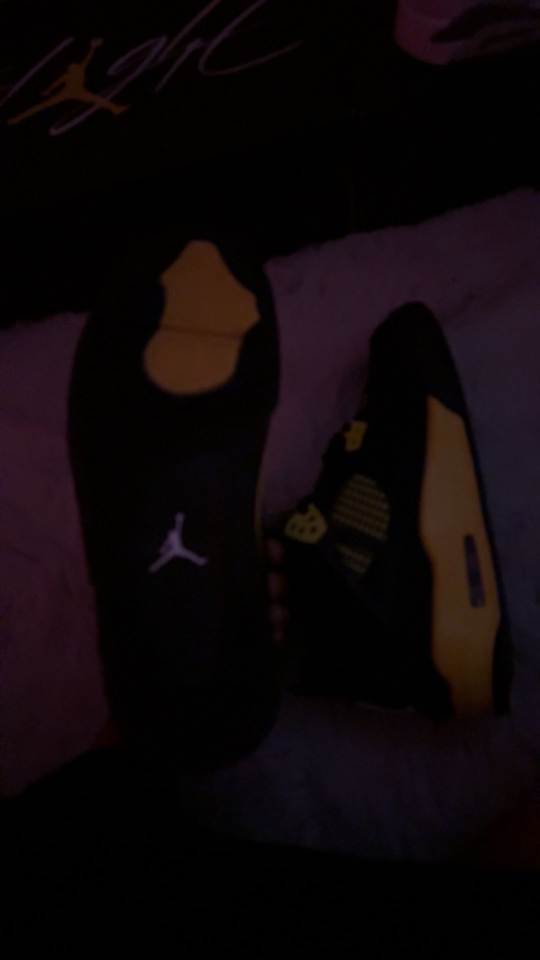 Yellow Thunder 4’s, Size 6