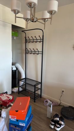 Coat and shoe rack