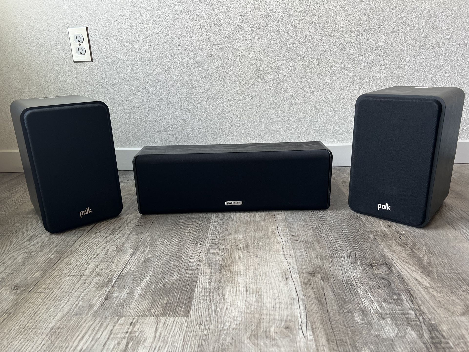 Polk CS10 Center Speaker & S15 Right And Left Speakers