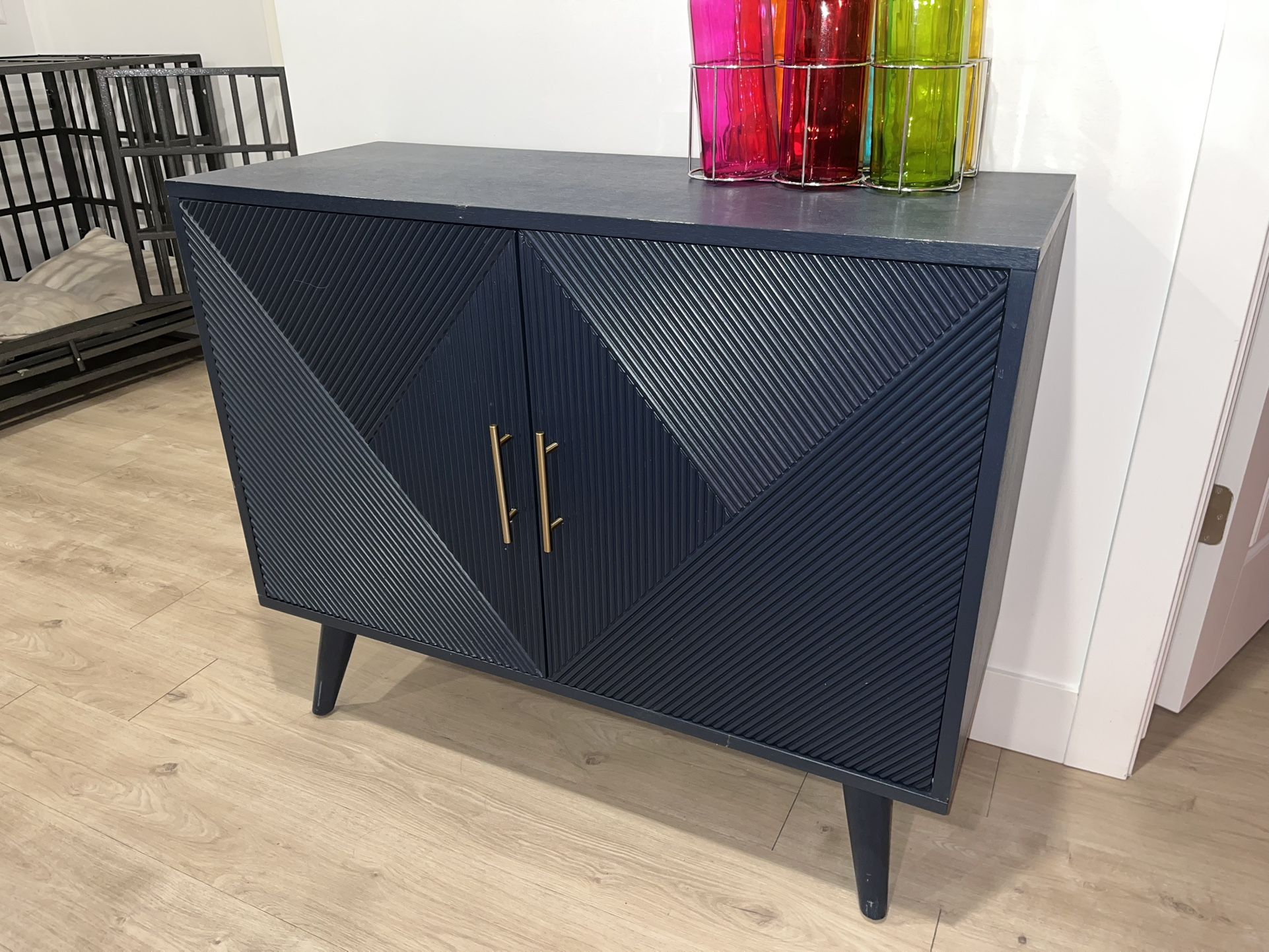 Beautiful Blue TV Stand / Bar Cart 