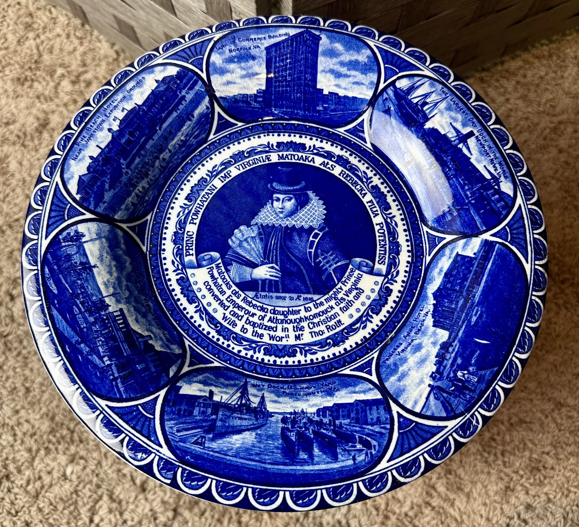 1906 Rowland & Marsellus Co Matoaka (Pocahontas) and Captain John Smith Plates