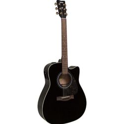 Brand New Yamaha FX335C Dreadnought Acoustic-Electric Guitar Black