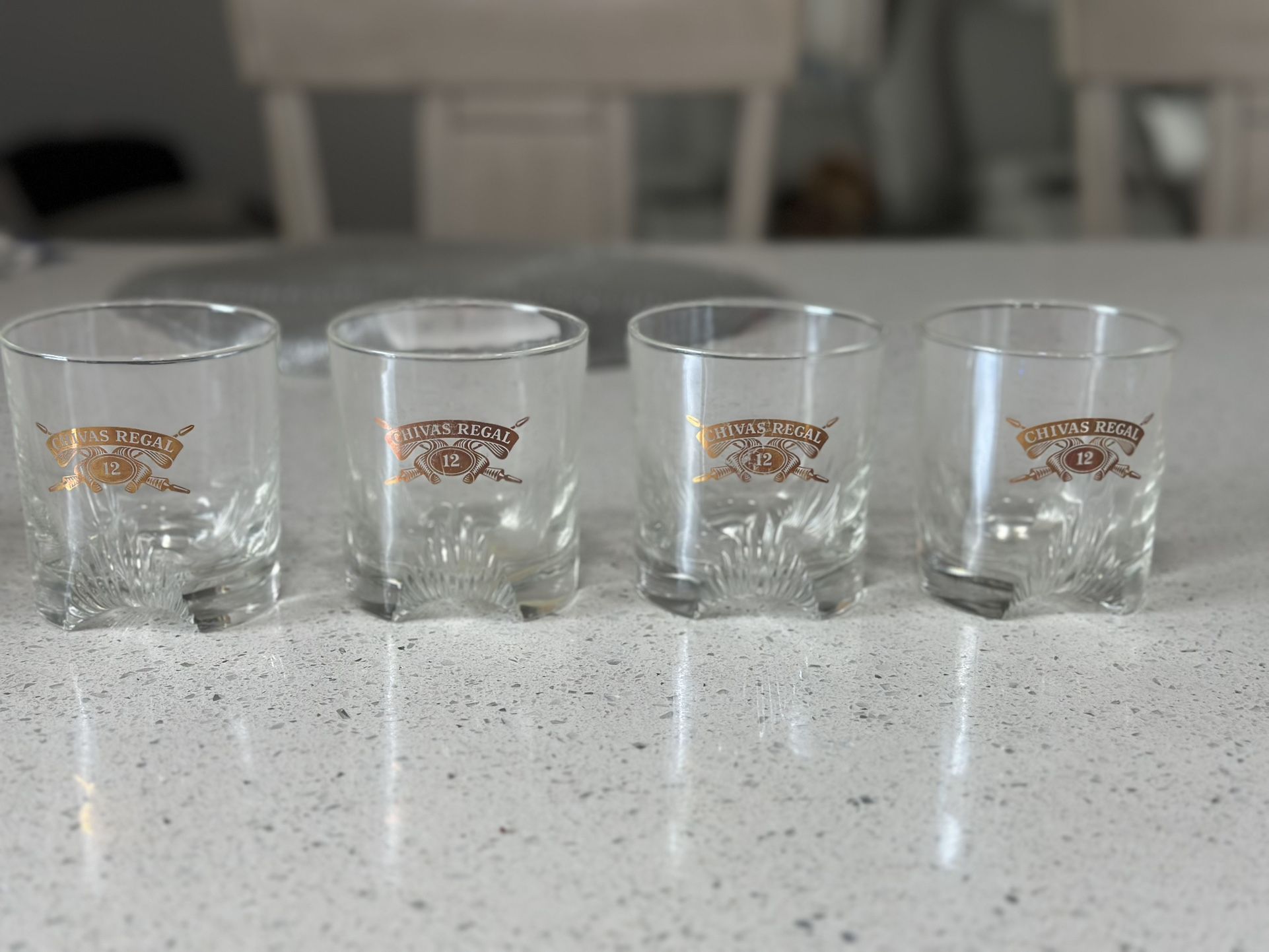 Set Of 4 Chivas Regal Whiskey Glasses