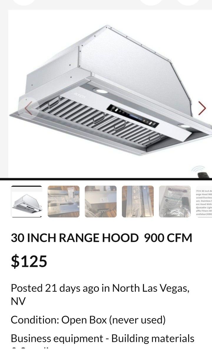 36 Island Mount Range Hood 900CFM Stainless Steel Vent 3