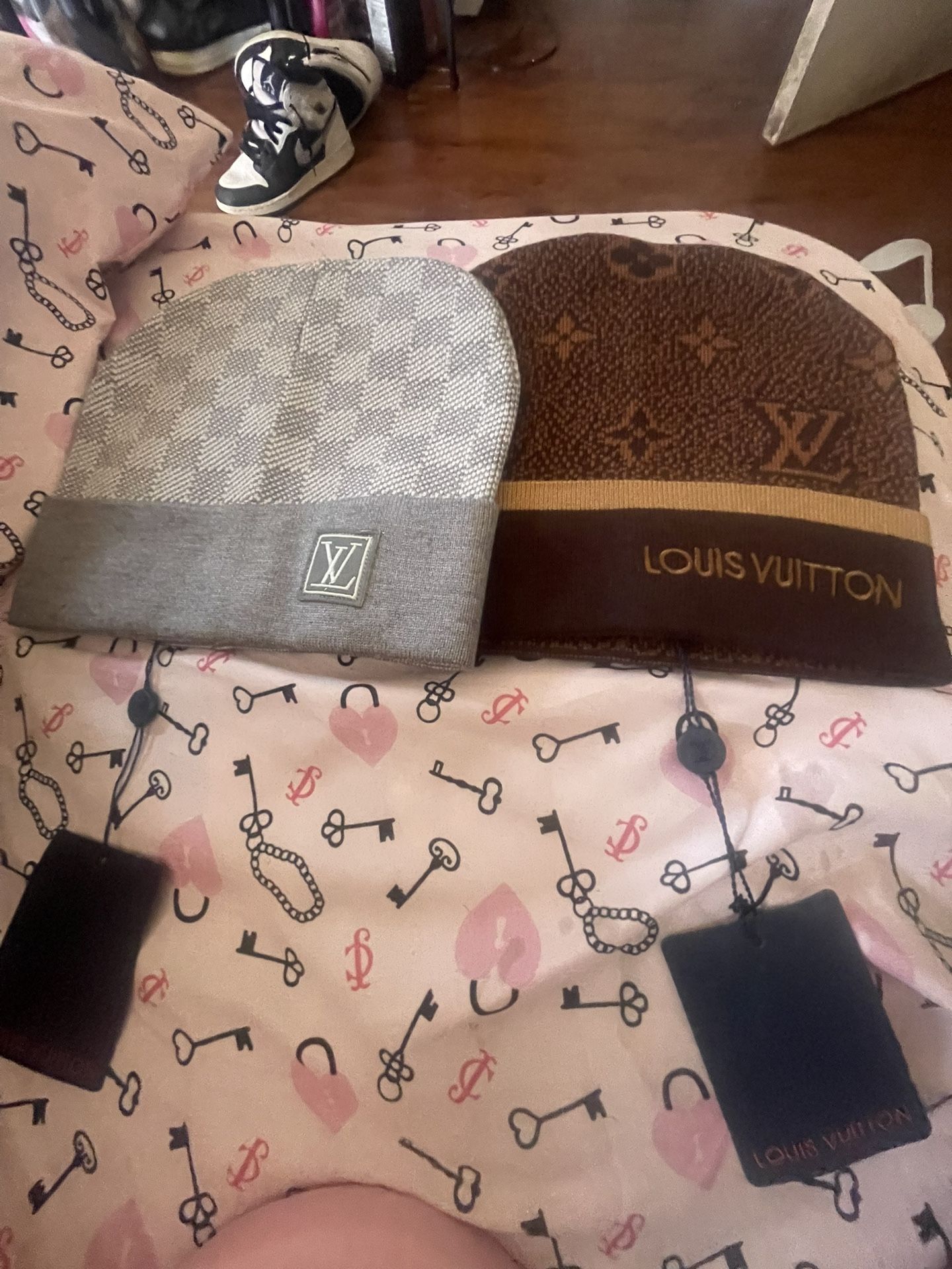 Lv Hats Brown And Gray