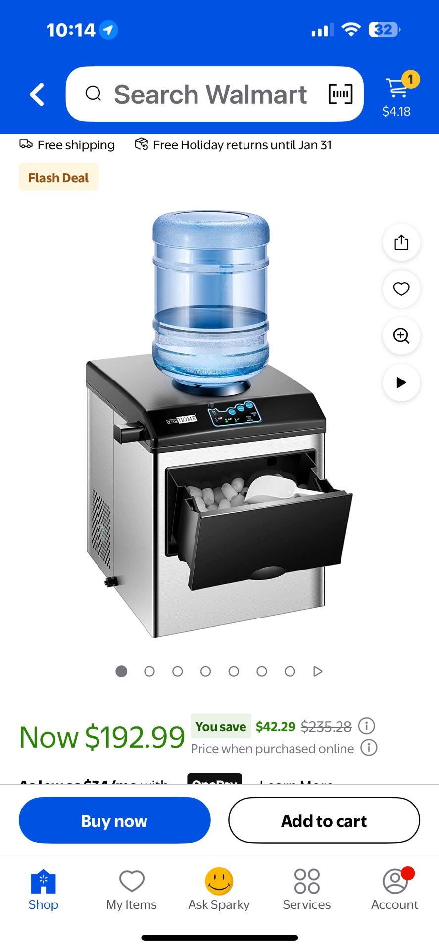 KUPPET 2 In 1 Ice Maker and Water Dispenser
