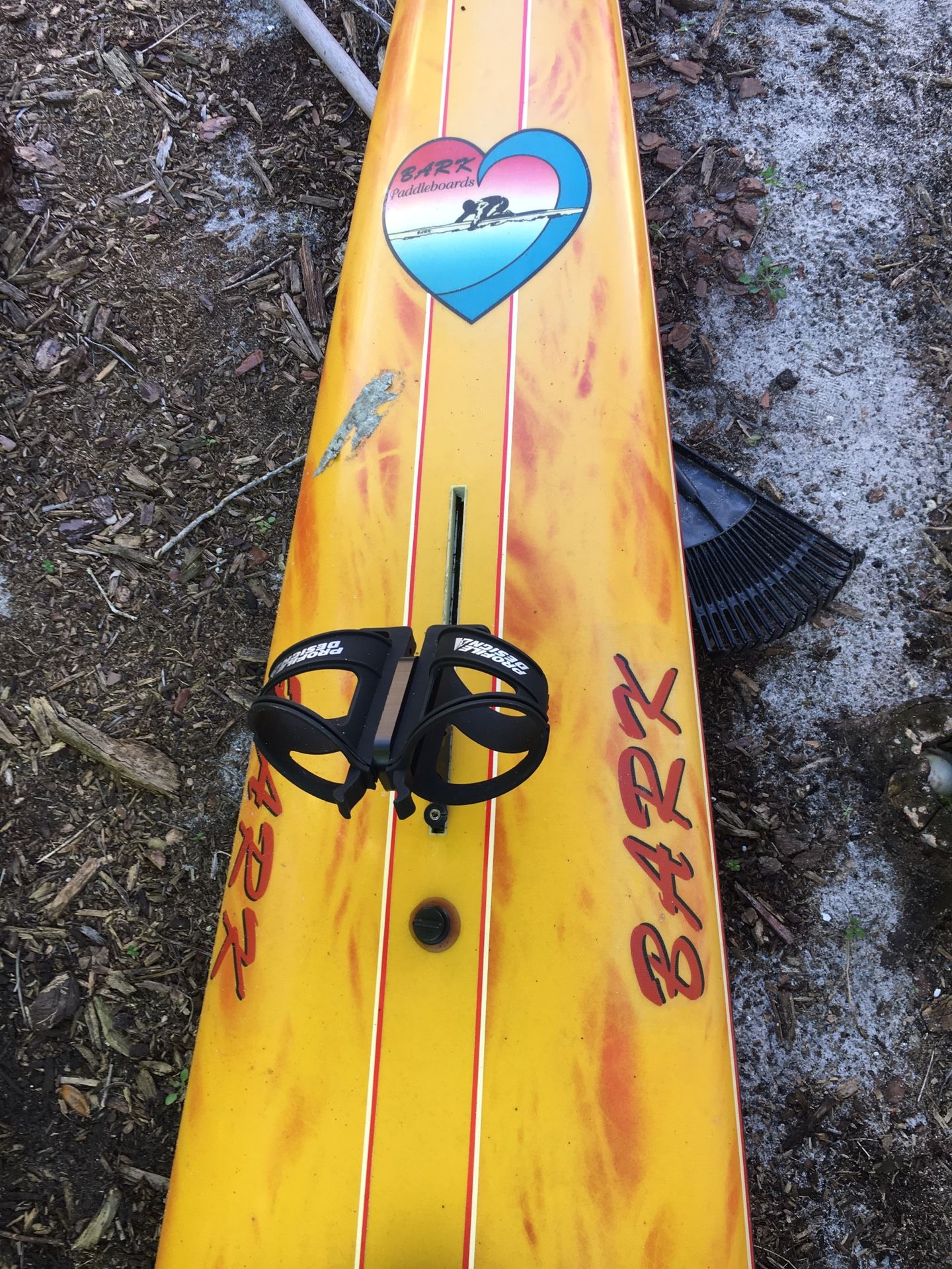 Bark carbon fiber prone paddle board