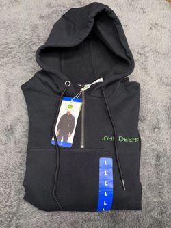 New John Deere Premium Quality 1/4 Zip Hoodie Sweatshirt in Men’s Large! NWT