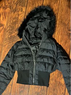 Fur lined hoodie puffer