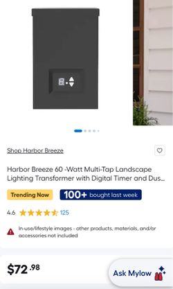 Harbor Breeze 60-Watt Multi-Tap Landscape Lighting Transformer