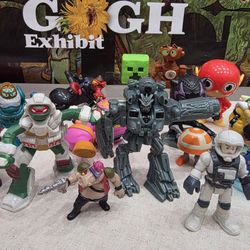 Kids Action Figures Lot – Marvel, Ninja Turtles, Minecraft & More (All for $10)