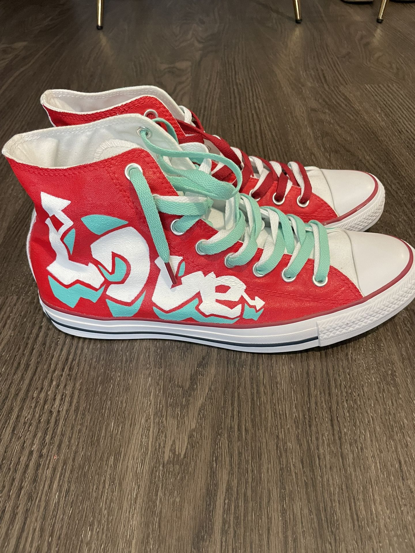 Custom ‘Love you’ Chucks Size 10 *Brand NEW* Women's shoes