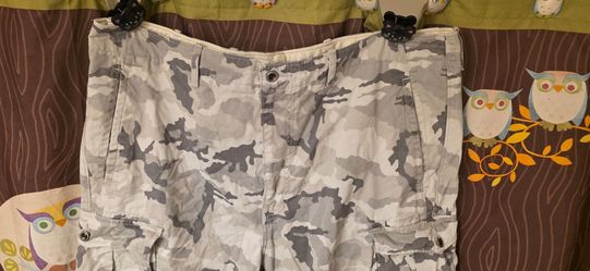 Levi's Ace Cargo Pants Mens 40x32 Gray White Camo White Tab Utility 12462 EUC