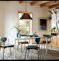 West Elm Dining Table, 60", White Marble Top
