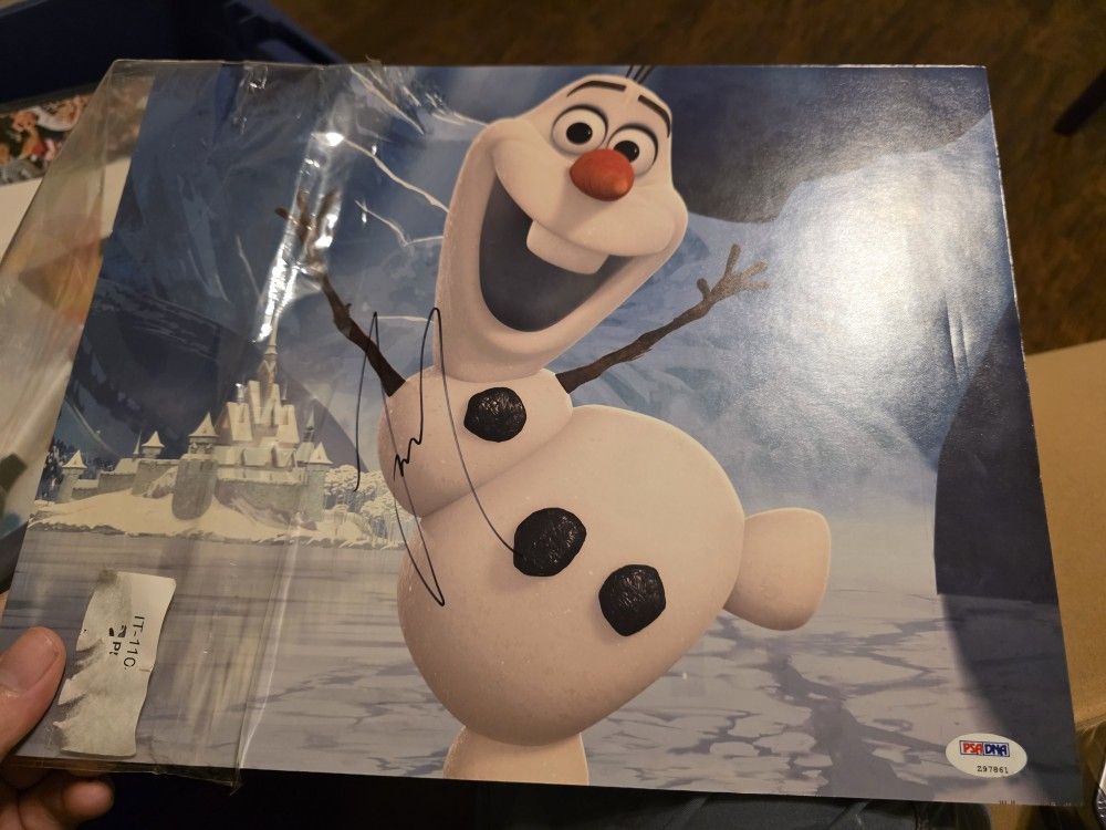 Disney Frozen Olaf Foamboard Signed 11×14 Print Josh Gad