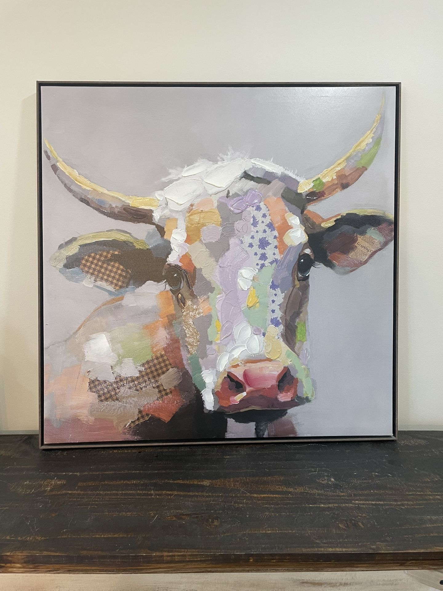 Cow Painting 32 X 32