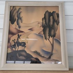 Vintage Benjamin Jorj Harris Print Wall Hanging Decor