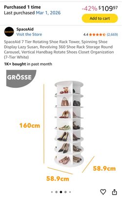 Rotating shoe rack