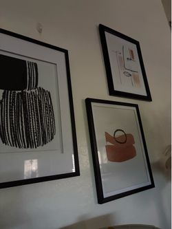 3 Framed pictures art