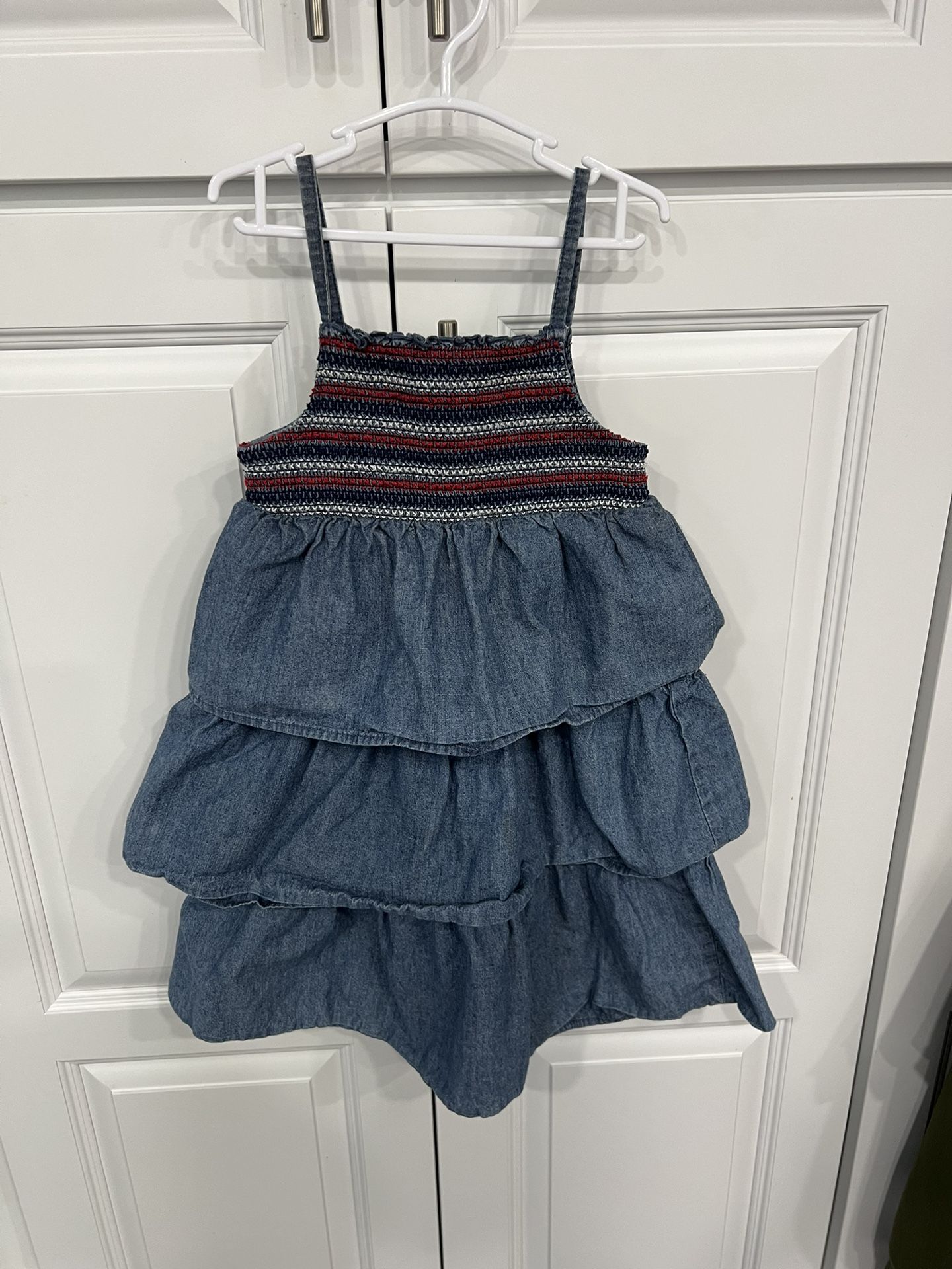 4th Of July Themed Ruffle Dress