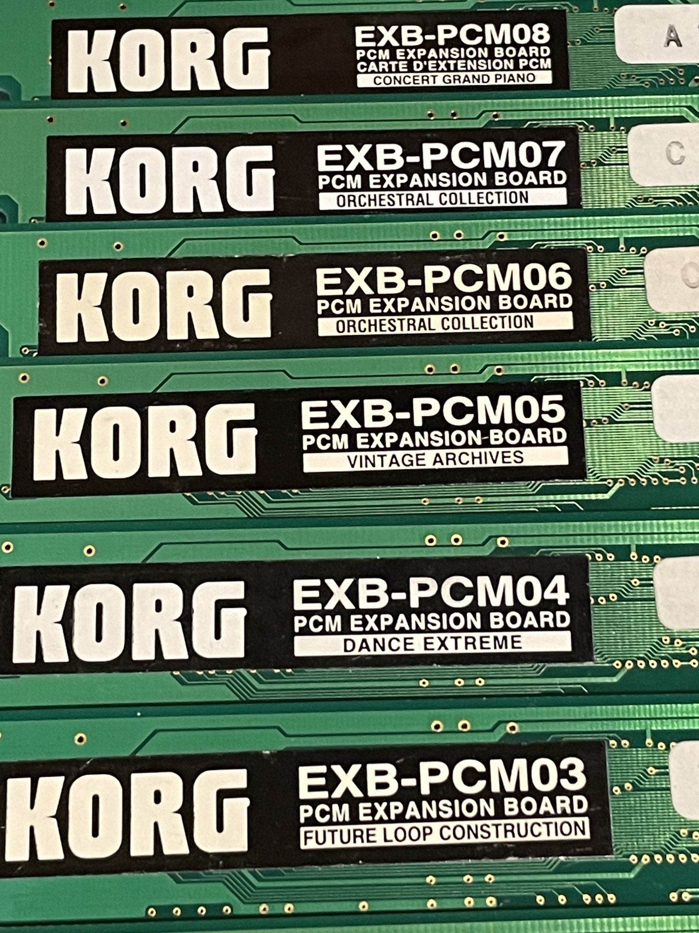 KORG EXB-PCM CARDS 01/02/03/04/05/06/07/08 FOR TRITON CLASSIC/KARMA. for  Sale in Irwindale, CA - OfferUp