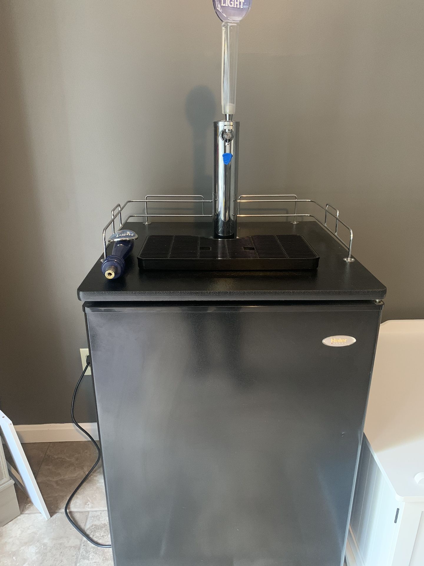 Kegerator With Full Coors Light Keg