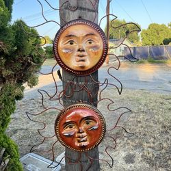 Iron Clay Sun Wall Decor