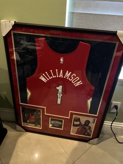 Zion Williamson Framed Signed Jersey 