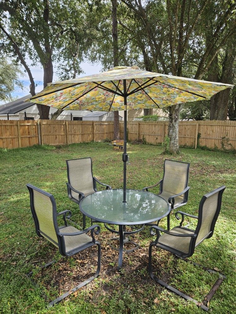 Patio Table With Umbrella