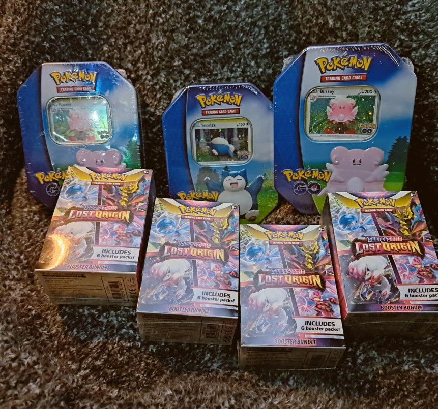 Pokemon TCG Lost Origin, Silver Tempest & GO Booster Packs & Tins