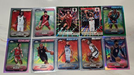 10 NBA Basketball Cards – Topps Chrome Refractors & Parallels