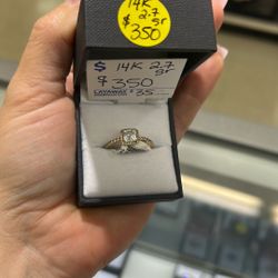Pandora 14k Gold Cz Sz 8 Ring