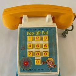 Vintage 1968 Fisher Price Pop Up Phone 
