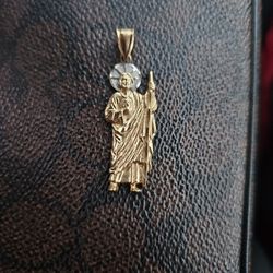14K Gold San Judas Pendant