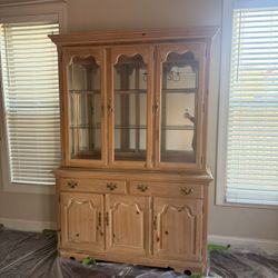 Oak Glass China Cabinet