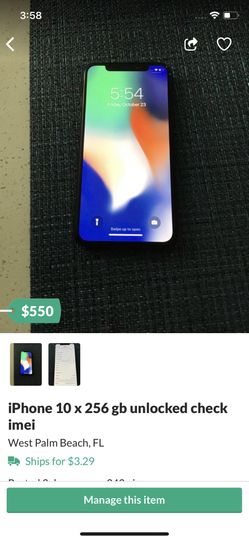 iPhone 10x 256 gb unlocked