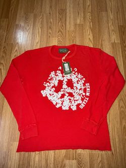 Denim Tears Red Thermal Long Sleeve Shirt Size Small