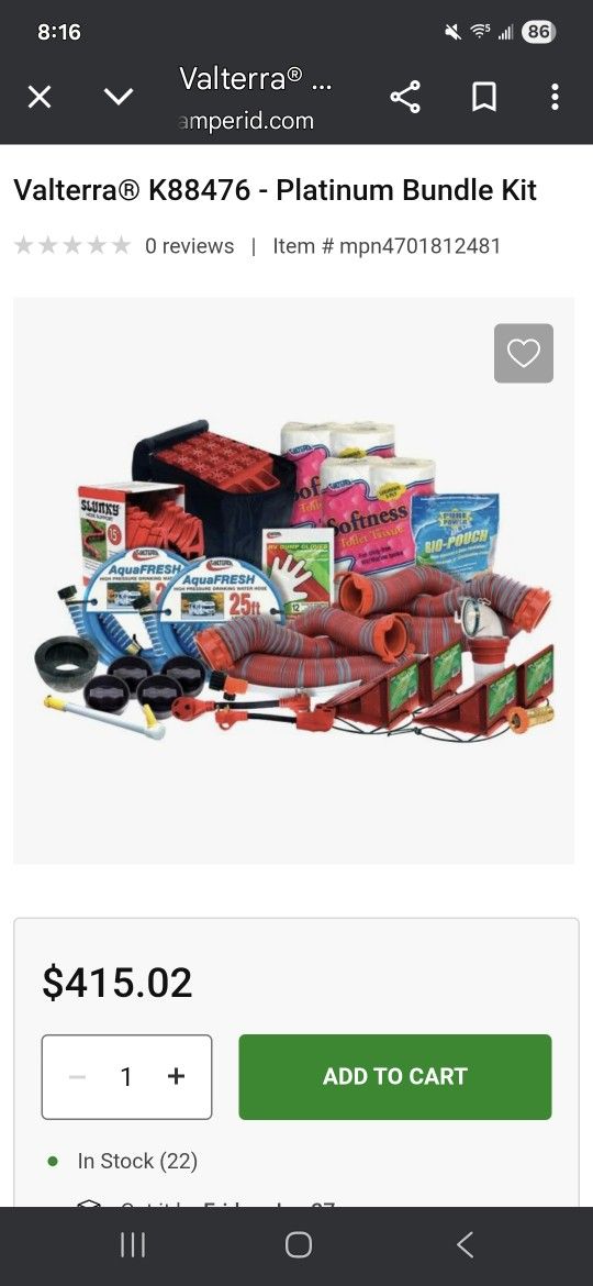 RV Camping Package (New)