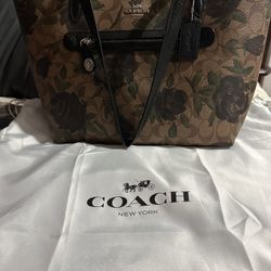 Coach Purse Flower Print 
