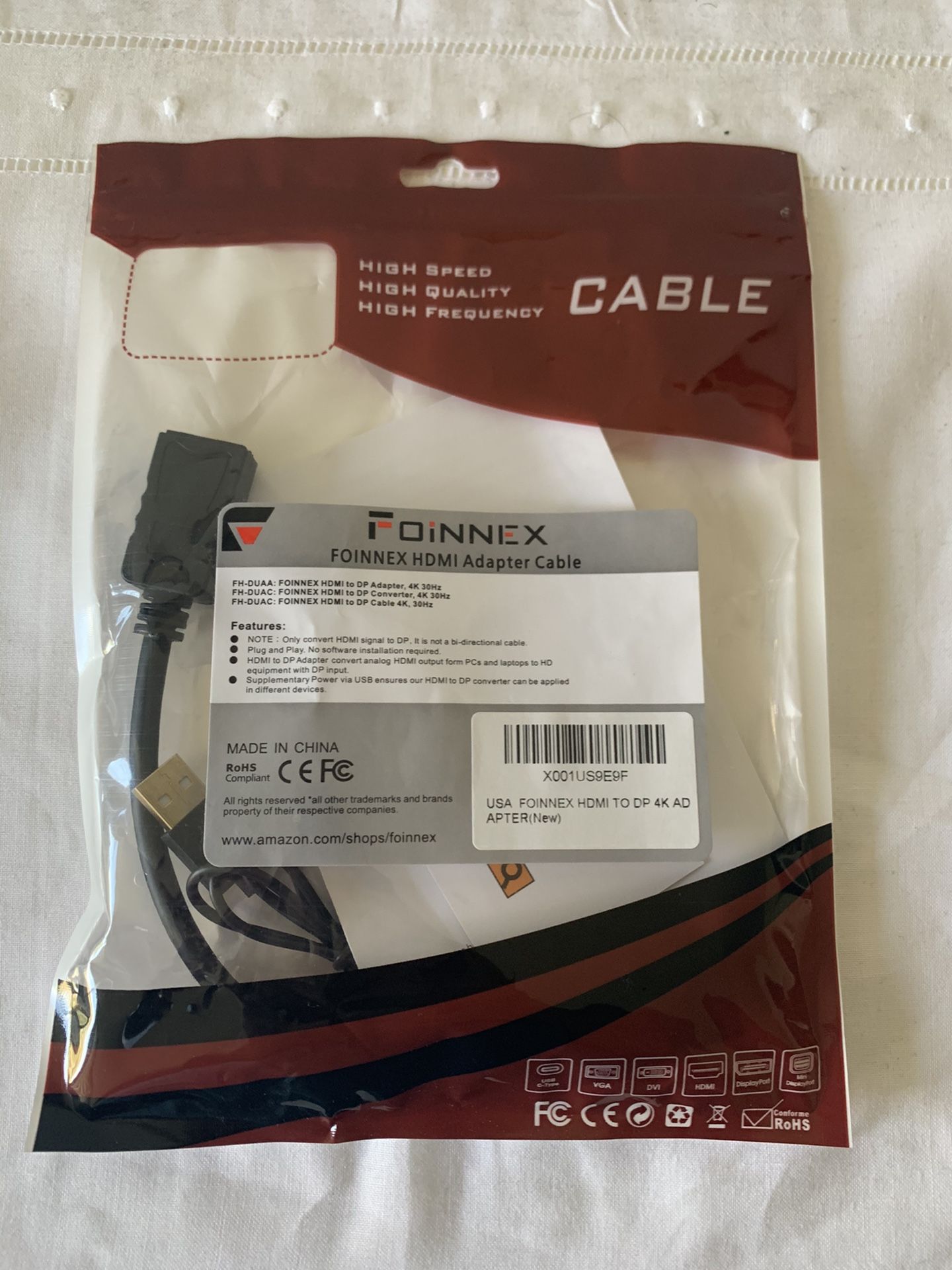 HDMI to DP adapter Foinnex Cable Solutions