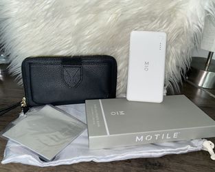 Woman Wallet With Power Bank. Black 