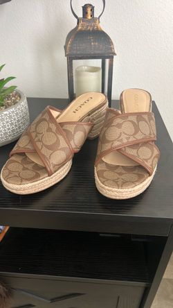 Coach Signature Espadrille Wedge Sandals