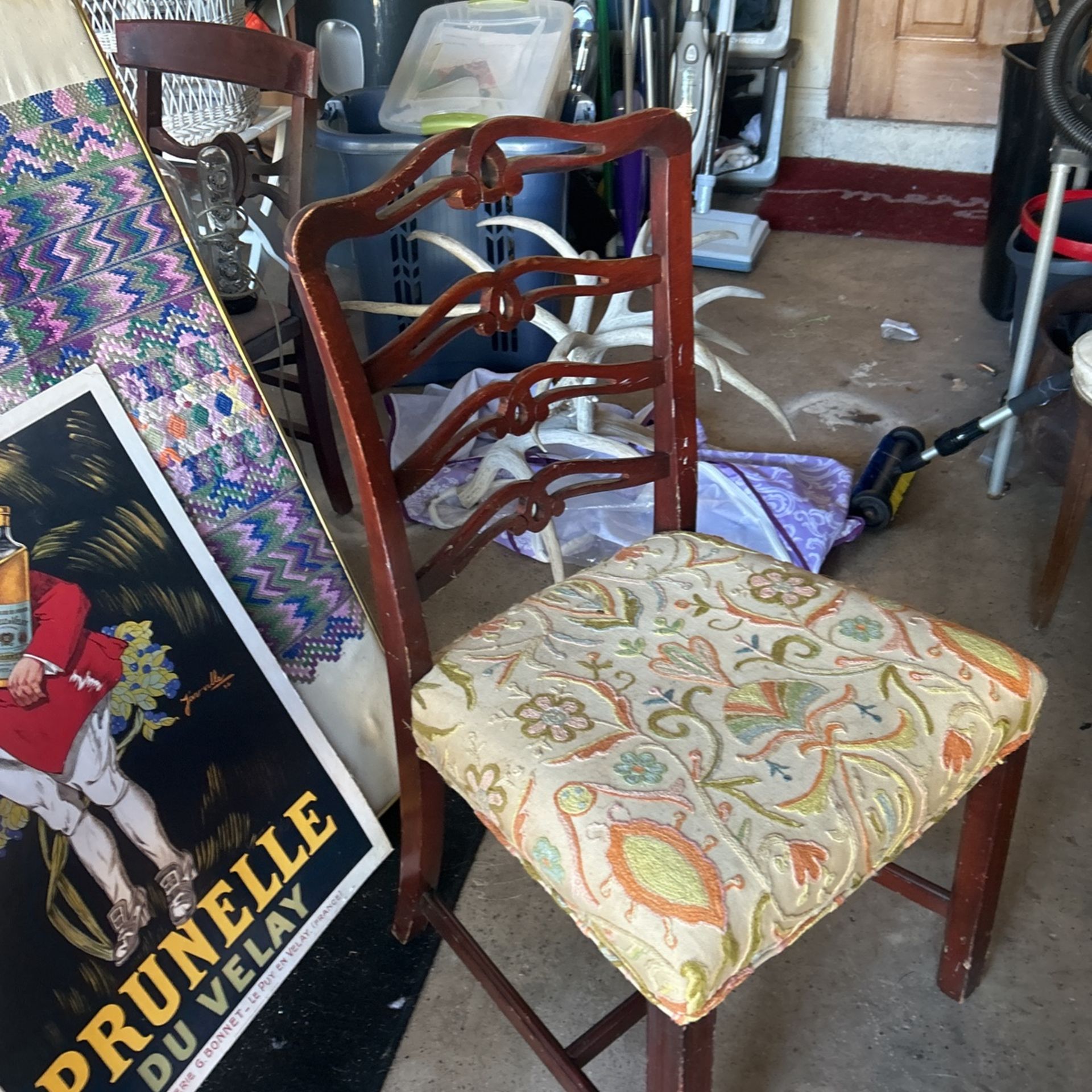 Antique Chair With Needlepoint